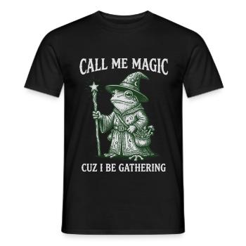 Appelez-moi Magie parce que je suis Rassembleur – Sorcier Grenouille - T-shirt homme - noir - Devant - AI Model Male 178 light (178cm)