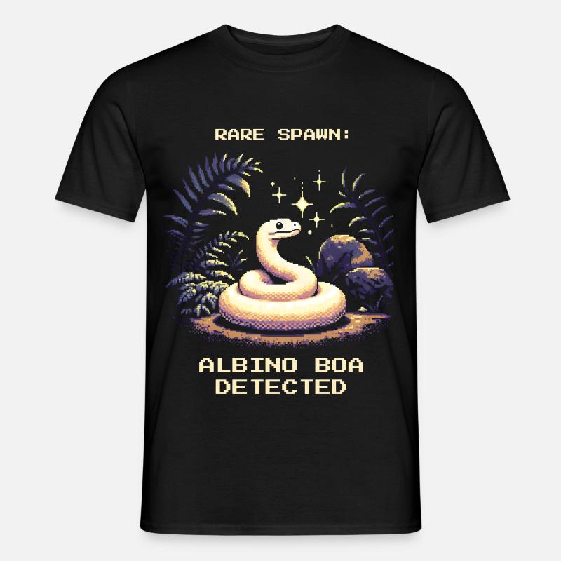 Albino-Boa entdeckt | Boa Constrictor Terrarium - Männer T-Shirt - Schwarz