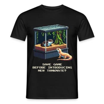 Save Before New Entry | Terrarium Vergesellung - Men's T-Shirt - black - Front - AI Model Male 178 light (178cm)