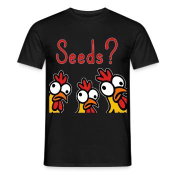 Verrückte Hühner Körner verfressen Hobby - Männer T-Shirt - Schwarz - Vorne - AI Model Male 178 light (178cm)