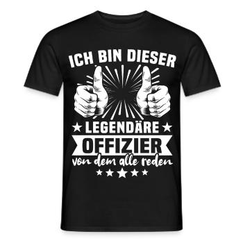 Légende de l’officier - T-shirt homme - noir - Devant - AI Model Male 178 light (178cm)