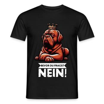 Avant que vous ne demandiez Bordeaux Grand Danois Bordeaux Bordeaux - T-shirt homme - noir - Devant - AI Model Male 178 light (178cm)