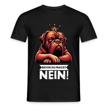 Avant que vous ne demandiez Bordeaux Grand Danois Bordeaux Bordeaux - T-shirt homme - noir - Devant - AI Model Male 178 light (178cm)