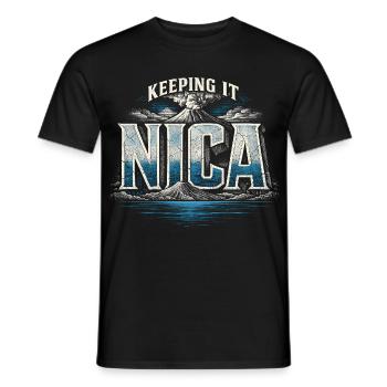 Nicaragua Nicaragisch Keeping It Nica - Männer T-Shirt - Schwarz - Vorne - AI Model Male 178 light (178cm)