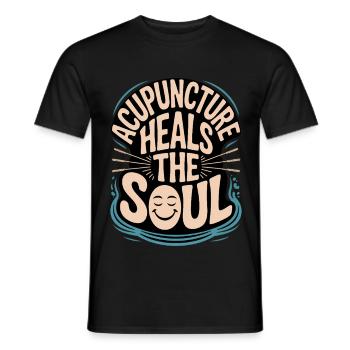 Acupuncture Chinese Medicine Health - Men's T-Shirt - black - Front - AI Model Male 178 light (178cm)
