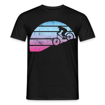 Fahhrrad Sunset - Männer T-Shirt - Schwarz - Vorne - AI Model Male 178 light (178cm)