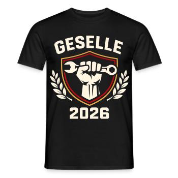 Geselle 2026 Geschraubt Geschwitzt Gewonnen - Männer T-Shirt - Schwarz - Vorne - AI Model Male 178 light (178cm)