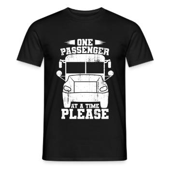 One Passenger at a Time Please - Men's T-Shirt - black - Front - AI Model Male 178 light (178cm)