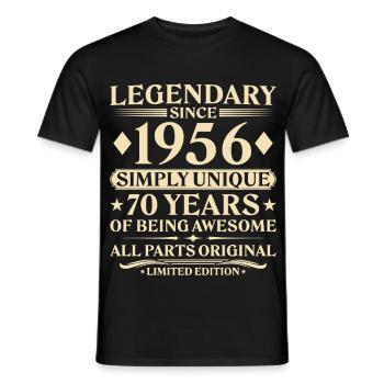 1956 Naissance unique 70e anniversaire - T-shirt homme - noir - Devant - AI Model Male 178 light (178cm)