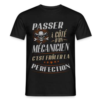 Mechaniker Nahe-Perfektion-Humor-Werkstatt - Männer T-Shirt - Schwarz - Vorne - AI Model Male 178 light (178cm)