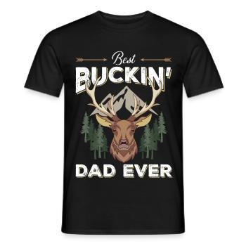 Best Buckin' Dad Ever - Männer T-Shirt - Schwarz - Vorne - AI Model Male 178 light (178cm)