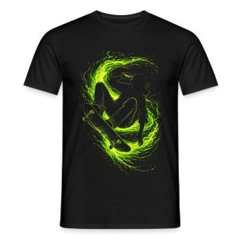 Energy Drink Skateboarder - Men's T-Shirt - black - Front - AI Model Male 178 light (178cm)