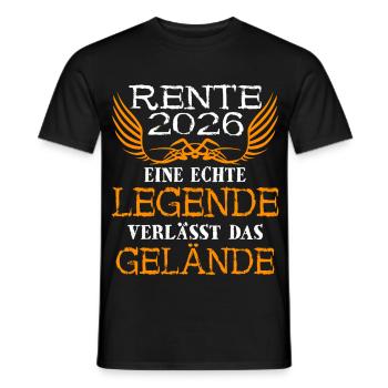 Pension 2026 Pensioner Legend - Men's T-Shirt - black - Front - AI Model Male 178 light (178cm)
