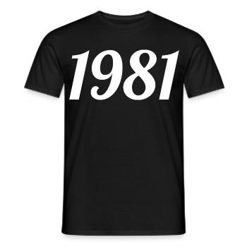 1981 Vintage 1981 Retro Geburtstag 1981 Geschenk - Männer T-Shirt - Schwarz - Vorne - AI Model Male 178 light (178cm)