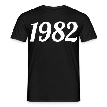 1982 Vintage 1982 Retro Birthday 1982 Gift - Men's T-Shirt - black - Front - AI Model Male 178 light (178cm)