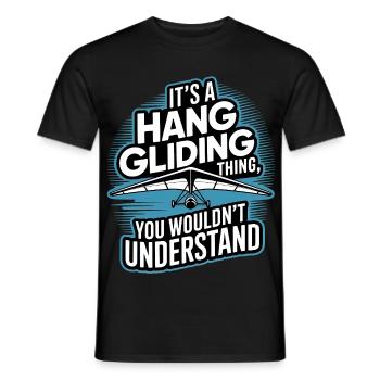 Hang gliders hang gliders Air sports enthusiasts - Men's T-Shirt - black - Front - AI Model Male 178 light (178cm)