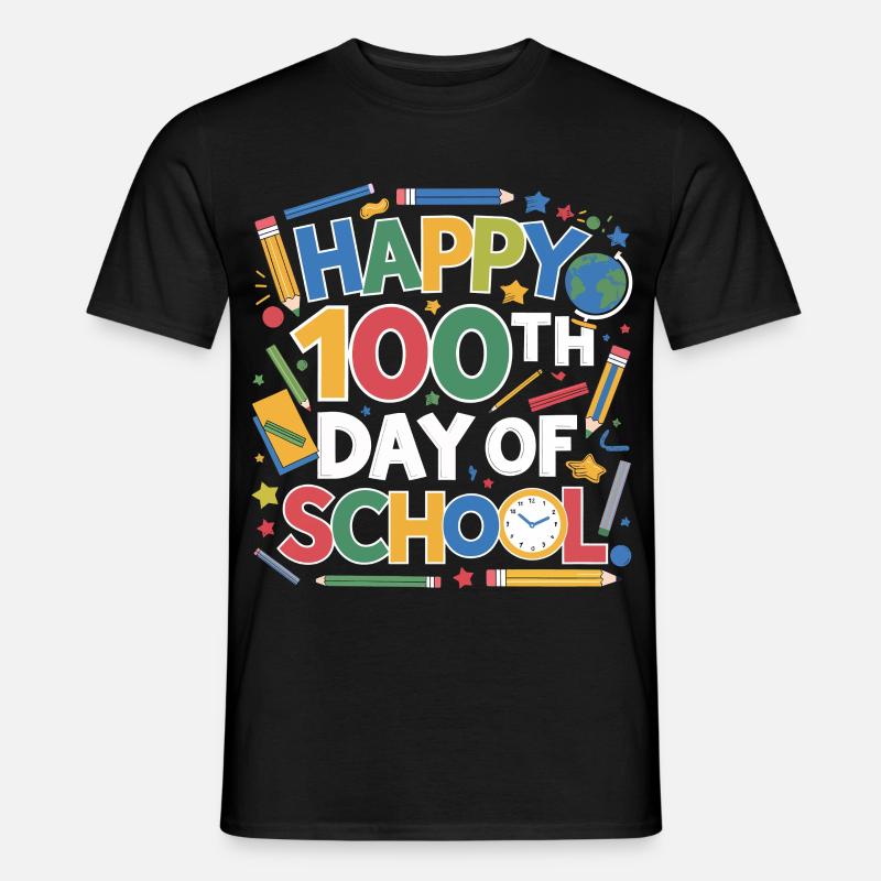 100th Day School Celebration - Männer T-Shirt - Schwarz