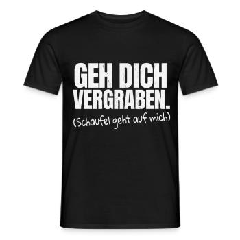 Va enterrer ton sarcasme en disant - T-shirt homme - noir - Devant - AI Model Male 178 light (178cm)