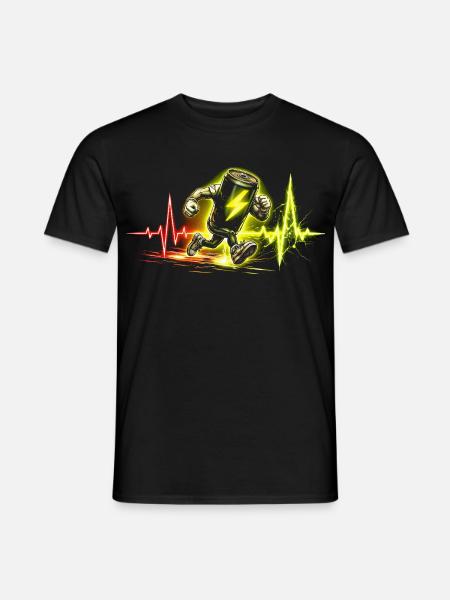 Energy Drink Koffein Taurin - Männer T-Shirt - Schwarz