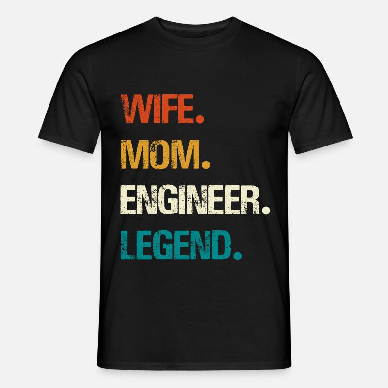Engineer Legend – Strong Women's Technology - Men’s T-shirt - black
