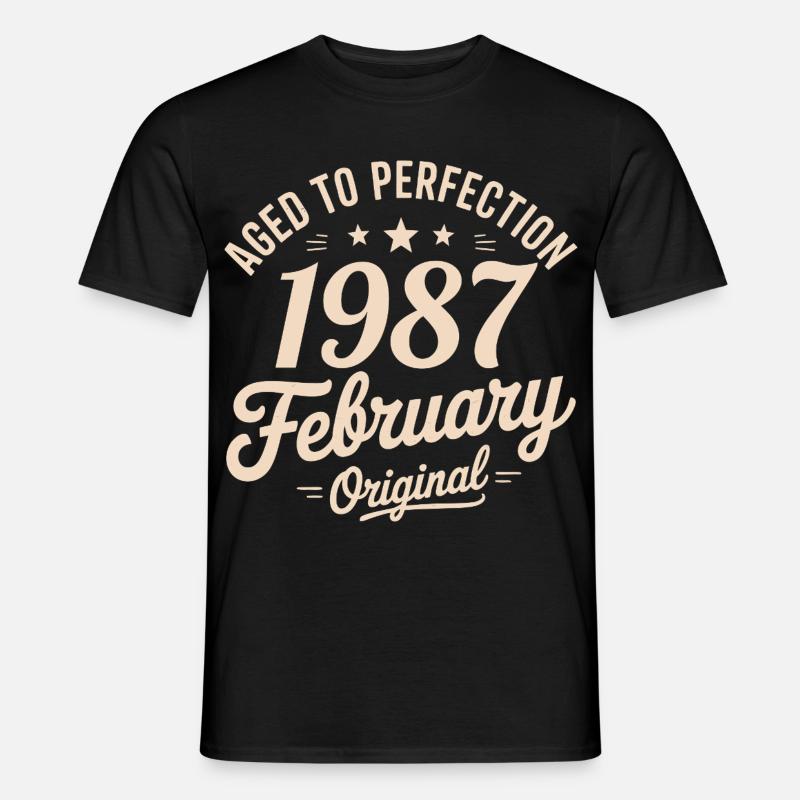 Février 1987 – Februar 1987 - Männer T-Shirt - Schwarz