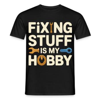 Réparer des trucs est mon hobby - T-shirt homme - noir - Devant - AI Model Male 178 light (178cm)