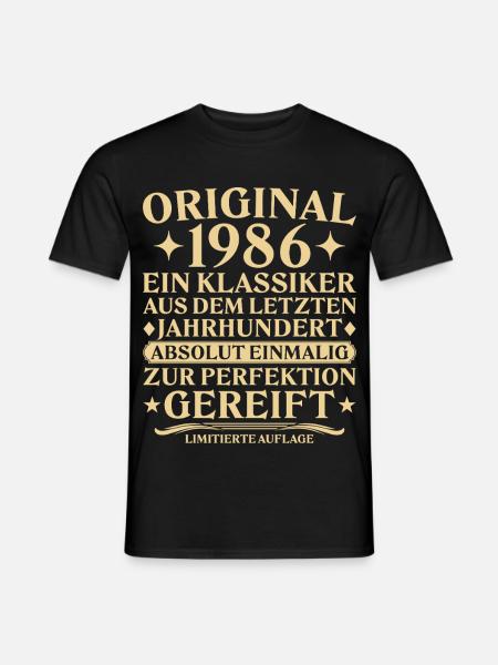 Original 1986 Klassiker Letztes Jahrhundert - T-shirt herr - svart