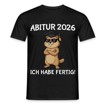 Final exam passed Marmot Abitur 2026 - Men's T-Shirt - black - Front - AI Model Male 178 light (178cm)