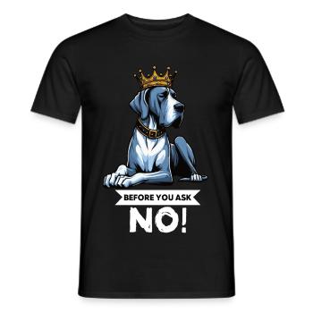 Before You Ask Great Dane Great Dane Owner - Men's T-Shirt - black - Front - AI Model Male 178 light (178cm)