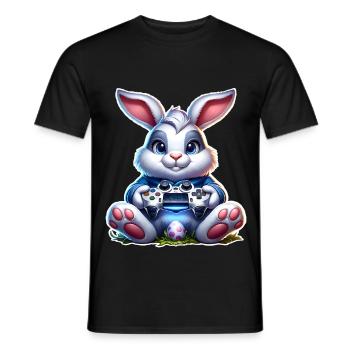 Osterhase Gaming Gamer - Männer T-Shirt - Schwarz - Vorne - AI Model Male 178 light (178cm)