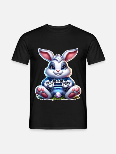 Easter Bunny Gaming Gamer - Men's T-Shirt - black