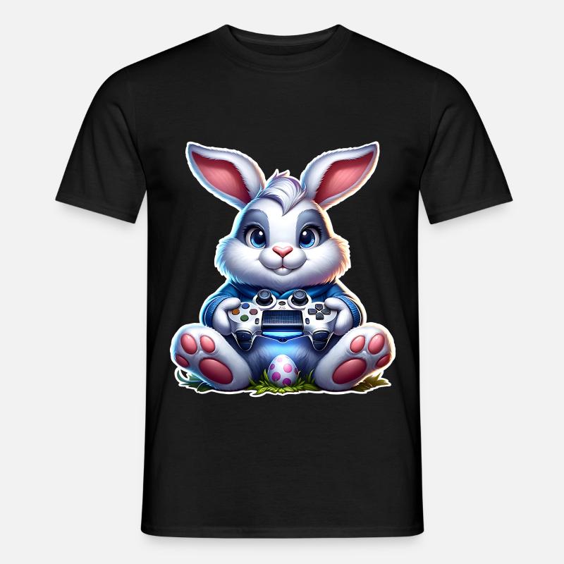 Easter Bunny Gaming Gamer - Men’s T-shirt - black