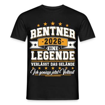 Retraités 2026 - Une légende quitte le site - T-shirt homme - noir - Devant - AI Model Male 178 light (178cm)