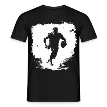 Rugby Streetart - Männer T-Shirt - Schwarz - Vorne - AI Model Male 178 light (178cm)