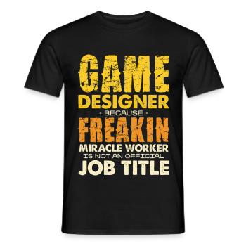 Game Designer Wunderwerker - T-shirt homme - noir - Devant - AI Model Male 178 light (178cm)