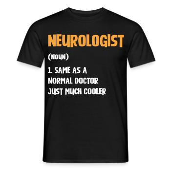 Neurologist saying: Outstanding doctor - Men's T-Shirt - black - Front - AI Model Male 178 light (178cm)