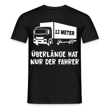 Longueur supplémentaire - Motif de chauffeur de camion - T-shirt homme - noir - Devant - AI Model Male 178 light (178cm)