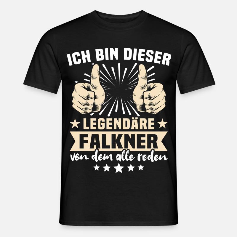 Falkner Sprüche - Männer T-Shirt - Schwarz