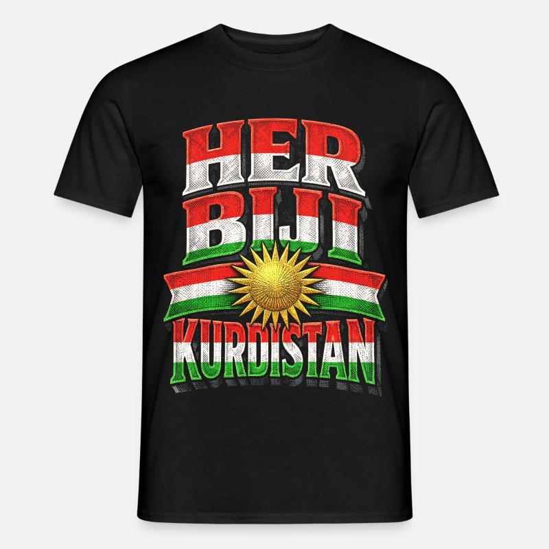 Her Biji Kurdistan Kurde Kurden - Männer T-Shirt - Schwarz