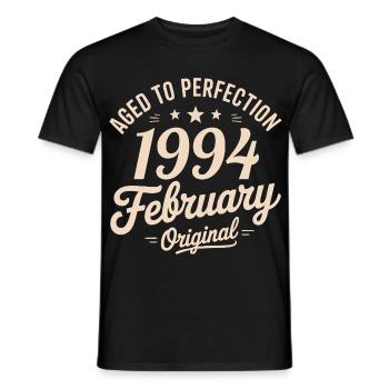 Février 1994 - February 1994 - T-shirt homme - noir - Devant - AI Model Male 178 light (178cm)