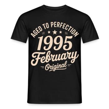 Février 1995 - February 1995 - T-shirt homme - noir - Devant - AI Model Male 178 light (178cm)