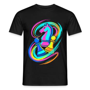 Chess - Men's T-Shirt - black - Front - AI Model Male 178 light (178cm)