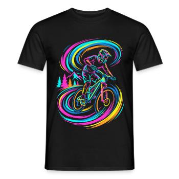 Vététiste - T-shirt homme - noir - Devant - AI Model Male 178 light (178cm)