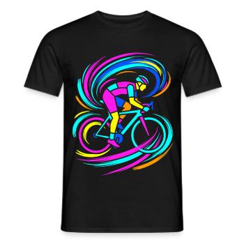 Cyclist - Men's T-Shirt - black - Front - AI Model Male 178 light (178cm)