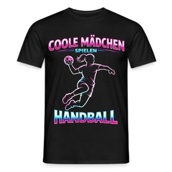 Cadeau de Noël de la Fille Handball - T-shirt homme - noir - Devant - AI Model Male 178 light (178cm)