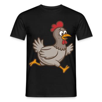 Poule coureur poule Coq coureur Coq coureur Poules coureuses - T-shirt homme - noir - Devant - AI Model Male 178 light (178cm)