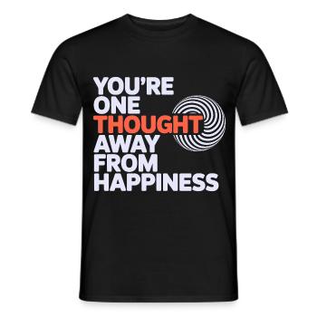 Hypnotiseur einen Gedanken entfernt von Happiness Pro - Männer T-Shirt - Schwarz - Vorne - AI Model Male 178 light (178cm)