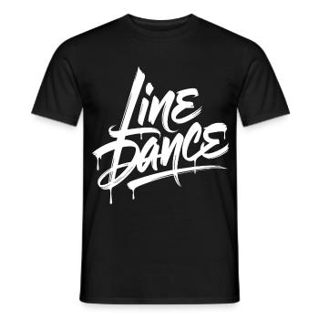Line Dance – Country Western Tanz - Männer T-Shirt - Schwarz - Vorne - AI Model Male 178 light (178cm)