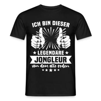 Jongleur Legende - Männer T-Shirt - Schwarz - Vorne - AI Model Male 178 light (178cm)