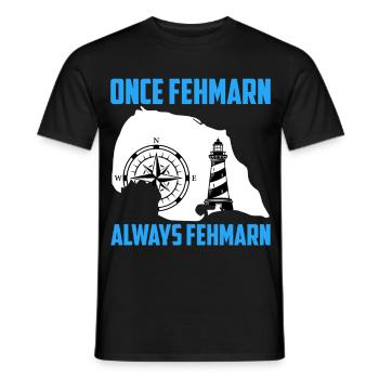 Ostsee Urlaub EINMAL FEHMARN IMMER FEHMARN Lustig - Männer T-Shirt - Schwarz - Vorne - AI Model Male 178 light (178cm)